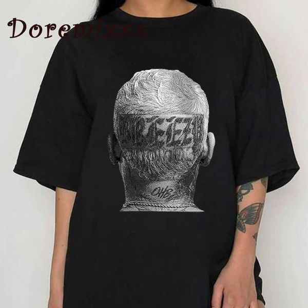 Мужские футболки Chris Brown Print футболки Hip Hop Streetwear R B Tops Tops 100% хлопчатобу