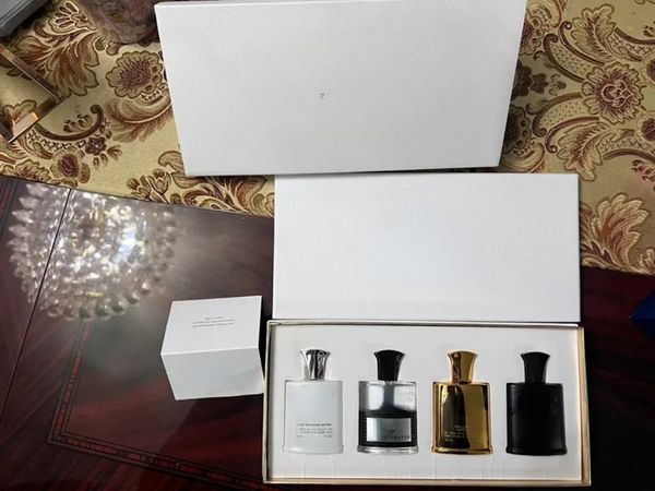 Perfume masculino e feminino caixa de presente de 4 peças perfume clássico de qualidade