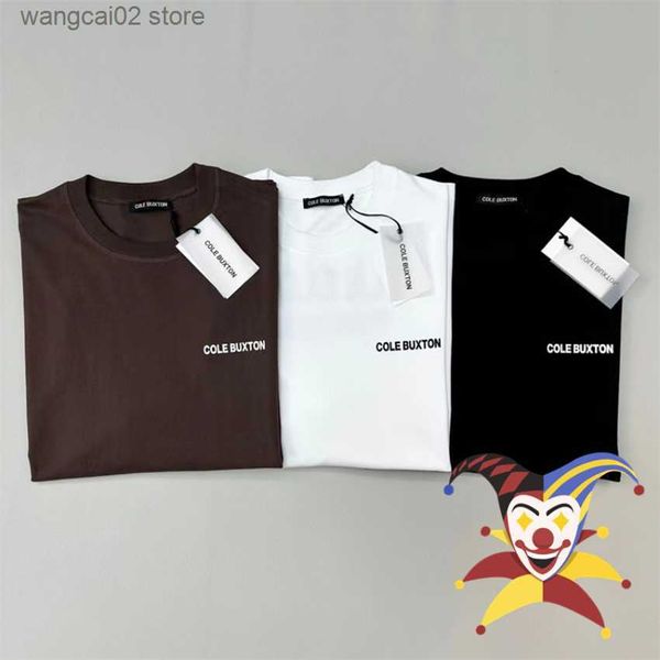 Männer T-Shirts Schwarz Weiß Braun Cole Buxton T-shirt Männer Frauen 1 1 Beste Qualität Brief Druck T-shirt Kurzarm CB Top Tees T230602