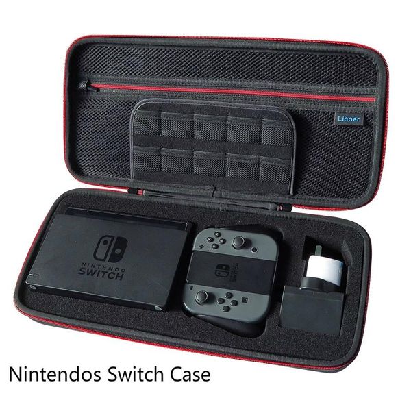 Sacos nintendo switch caso saco de viagem portátil para nintendo switch doca controlador caso eva carry caso saco de armazenamento duro acessórios