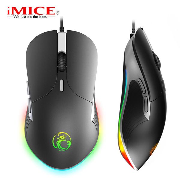 Мыши imice x6 High Configuration USB Wired Gaming Mouse Computer Gamer 6400 DPI Optical Mice для ноутбука ПК Обновление мыши x7 x7