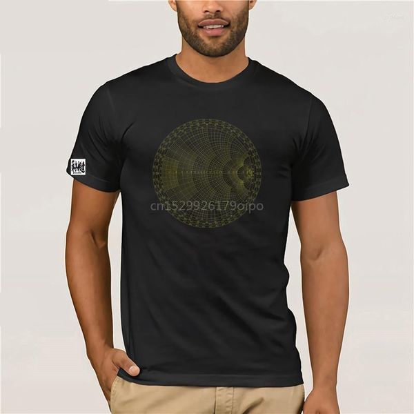 T-shirt da uomo T-shirt da uomo T-shirt divertente An Impedance Smith Chart (senza dati tracciati) T-shirt grafica