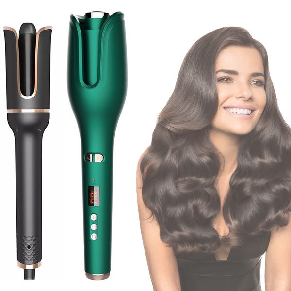 Керлинг Irons Multiautomatic Hair Curler Iron LCD -керамический вращение