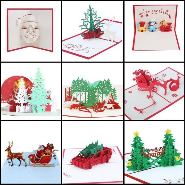 Cartões comemorativos 2023 Ano Mercadorias Detalhes do cartão Sobre 3d-up Exquisite Wishes Christmas Greetings Baby Gifts Children Merry