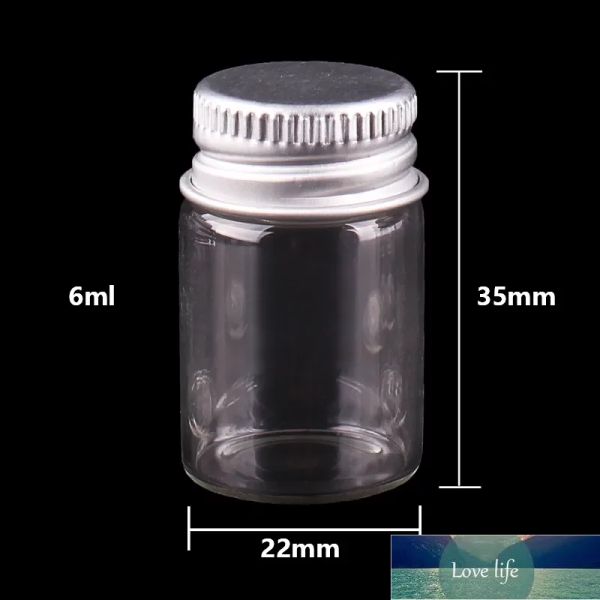 5ml 6ml 7ml 10 ml 14 ml winzige transparente Glasflaschen mit Silberschraubenkappe niedliche Glasfläschchen DIY Craft 100pcs Qualität