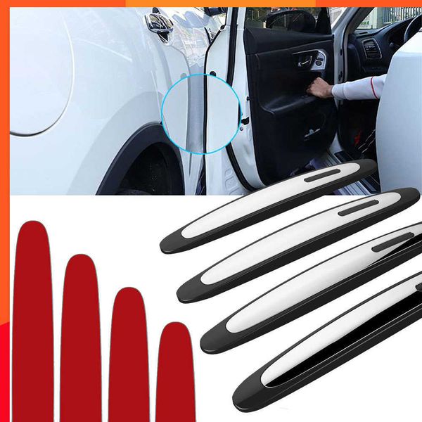 Novo 4pcs Pára-choques de carro Capa de proteção de canto de porta Acessórios anti-riscos Styling Adesivo Protetor de arranhões Produtos Molduras de estilo