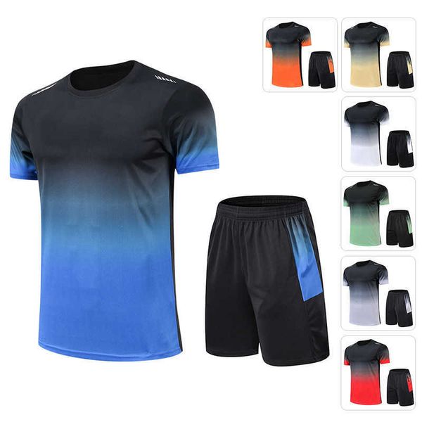 Erkek Trailtsits 2023 Hızlı Kuru Futbol Giyim Erkekler Trailsuit Jogging Spor Nefes Alabilir Kadın Spor Giyim Sport 2 Parçalı Koşu Setleri Plus Boyut J230601