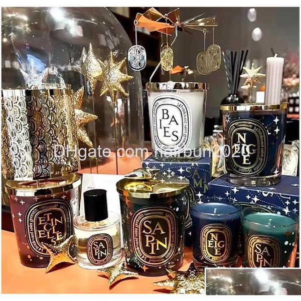 Candele 190G Candela profumata con scatola Dip Colllection Bougie Pare Christmas Set regalo limitato Holiday Wedding Com Dhdnm