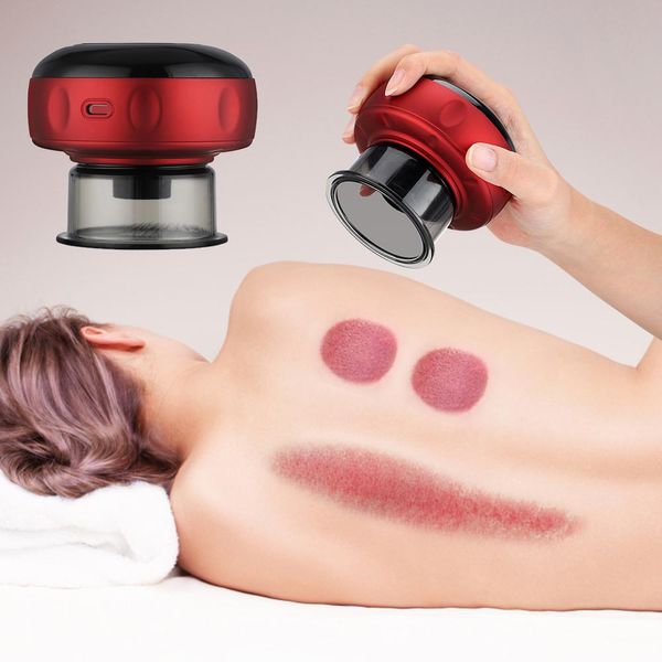 Massaggiatore Coppettazione Dispositivo di massaggio Wireless Gua Sha Ventose sottovuoto Massaggio Terapia magnetica a pressione negativa Coppettazione raschiante per il corpo