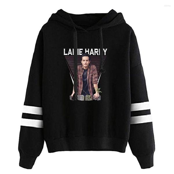 Мужские толстовины Laine Hardy Black Po Merch Hoodie Unisex Unisex без карманных параллельных баров рукав толстое майор женские мужчина молодой звездную одежду