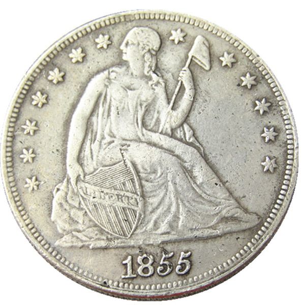 US 1855 Seated Liberty Dollar versilberte Münzkopie