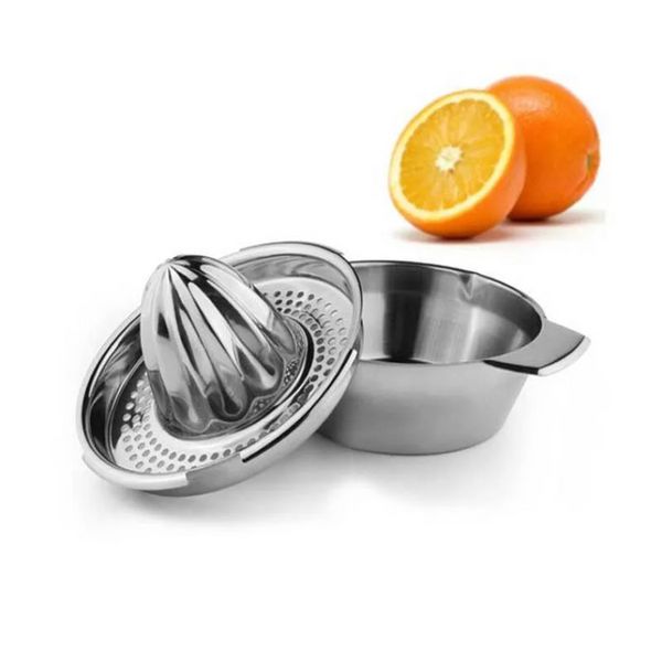 Tragbare Zitronen-Orangen-Handpresse, 304-Edelstahl, Küchenzubehör, Werkzeuge, Zitrusfrüchte, 100 % roh, handgepresster Saftbereiter JN02