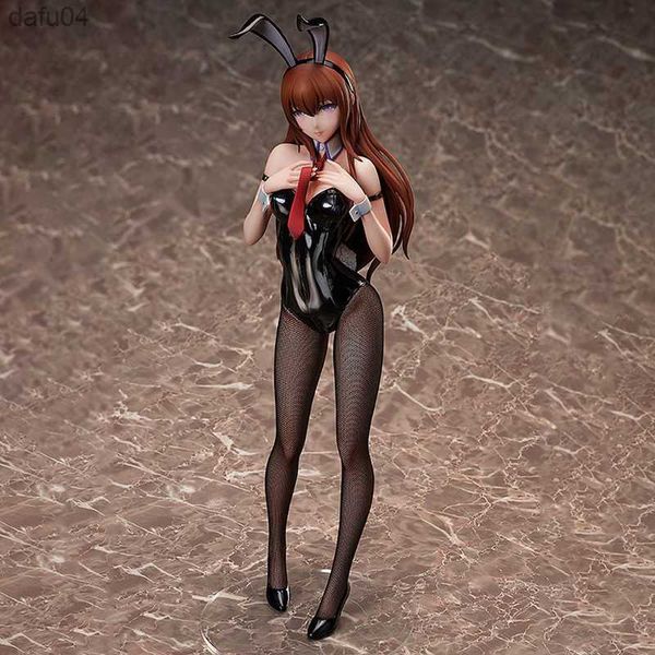 Anime Steins Gate Figur Makise Kurisu Bunny Girl Makise Kurisu Actionfigur Sexy Mädchen Schwarze Seidenstrümpfe Modell Puppe Spielzeug L230522