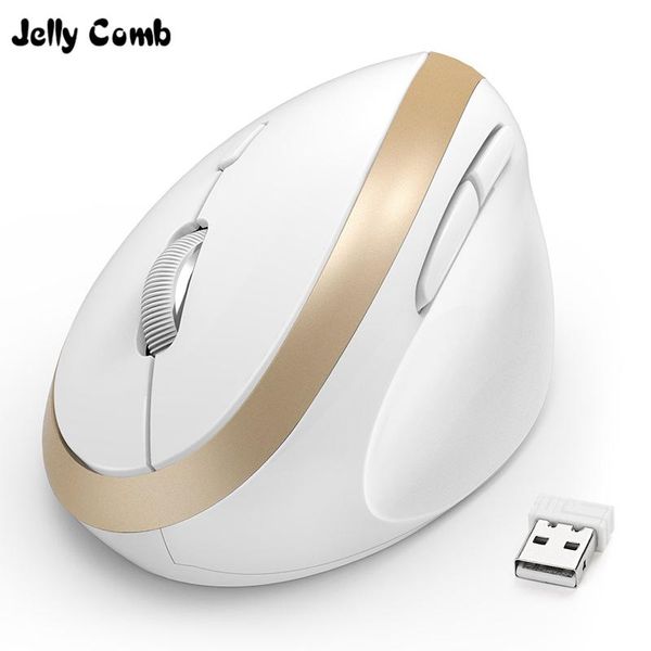 Mouse Jelly Comb Mouse verticale wireless Mouse per computer 2.4G per notebook portatile Mouse ergonomico ad alta precisione per mano destra 1600 DPI