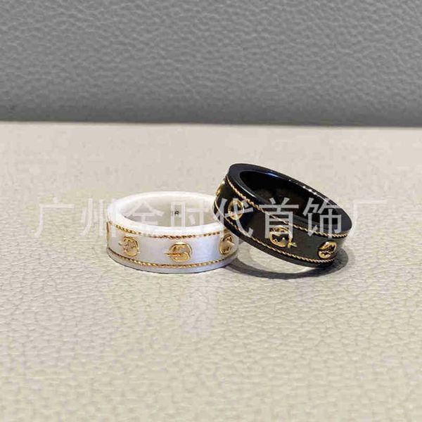 Новый дизайнерский ювелирное кольцо для дизайнерских ювелирных изделий 2023 года кольцо Древнее мужское женское белое керамическое кольцо золото золото