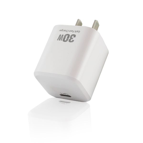 Carregador tipo C PD 30W Carregamento rápido USB A Carregador de parede Carregamento rápido Adaptador de energia de porta única dupla Plugue dos EUA para iPhone 14 13 12 11 Pro Max em bolsa OPP