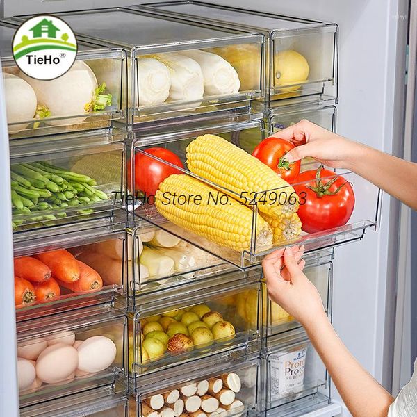 Armazenagem Garrafas Geladeira Doméstica Crisper Freezer Caixa Tipo Gaveta Recipiente de Cozinha Alimentos Acabamento Vegetal Clara de Ovo