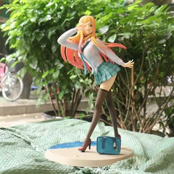 23cm My Dress-Up Darling Kitaga Marin Bikini Anime giapponese Sexy Girl Action PVC Figure Toy Collezione per adulti Modello Regali per bambole L230522