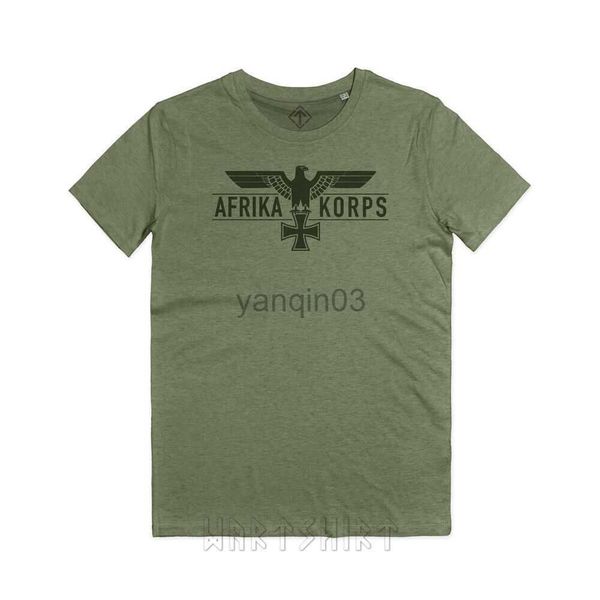 T-shirt da uomo T-shirt Wehrmacht Adler Deutschen Army Group Africa Corps. Maglietta da uomo O-Collo manica corta in cotone estivo New S-3XL J230602