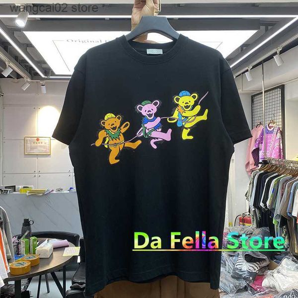 Männer T-Shirts Little Bears T-Shirt 2021SS Männer Frauen Hohe Qualität Karton Digital Gedruckt Casual Markt T-shirts Kurzarm T230602