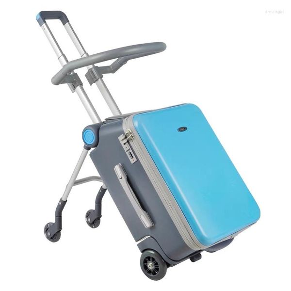 Koffer Baby Kann Sitzen Und Fahren Faul Gepäck Junge Reise Trolley Koffer Mädchen Roll Kinderwagen Artefakt Kinder Boarding Box