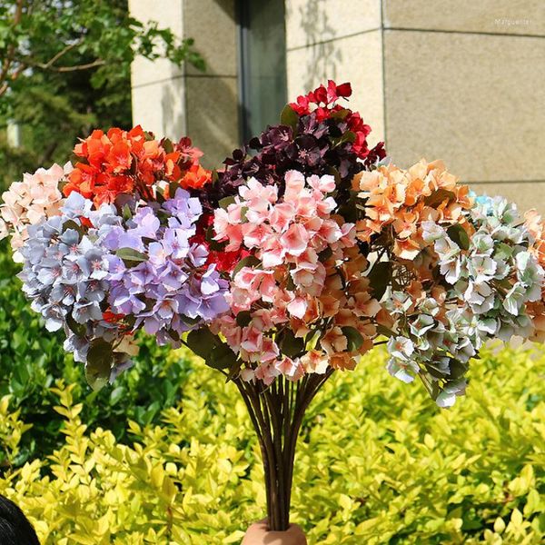 Декоративные цветы 1pc Hydrangea искусственный цветок дома свадебная вечеринка украшения дороги