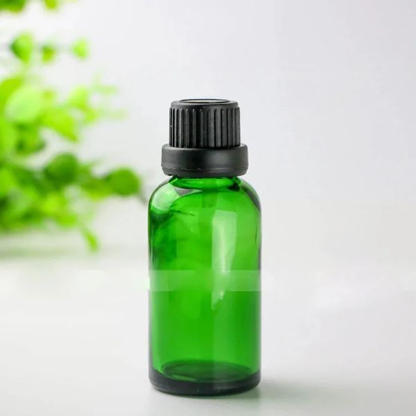 440pcs 30ml Green Glass Dropper Bottle 30 ml with Black Silver Gold Caps 1OZ Glass Cosmetic Bottles Top Quality