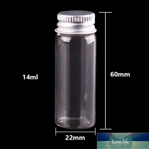 5 ml, 6 ml, 7 ml, 10 ml, 14 ml, kleine transparente Glasflaschen mit silbernem Schraubverschluss, niedliche Glasfläschchen, DIY-Handwerk, 100 Stück, einfach