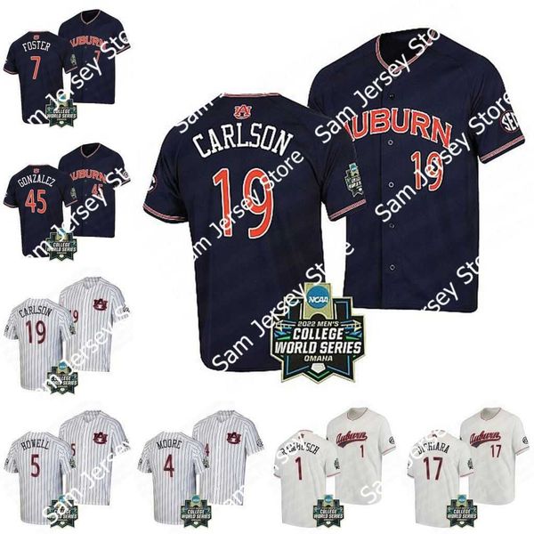 Camisa College Auburn Tigers World Baseball Brooks Carlson Brody Moore Bobby Peirce Sonny DiChiara Blake Rambusch Joseph Gonzalez Cole Foster Howell Jerseys