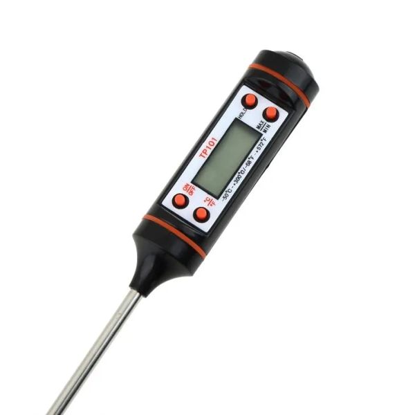 Großhandel Temperaturmessgerät Instrumente TP101 Elektronisches digitales Lebensmittelthermometer Edelstahl Backmessgeräte Großer kleiner Bildschirm ZZ