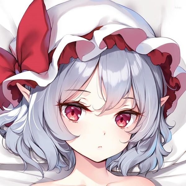 Fronha Japonesa Fronha Capa de Almofada Roupa de Cama Anime Touhou Project Remilia Scarlet Cosplay Dakimakura Abraçando o Corpo