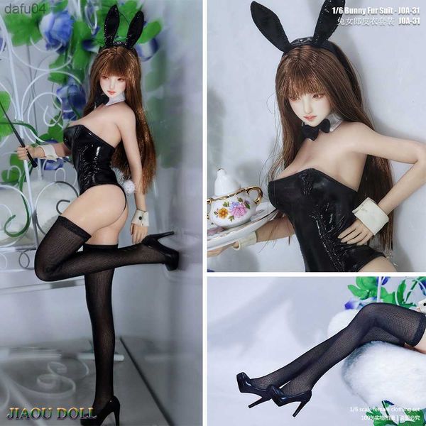 EM ESTOQUE Roupas femininas escala 1/6 Bunny Girl Maid Uniform Suit Sexy Lingerie Fit 12'' Action Figure Body JOA-31 L230522