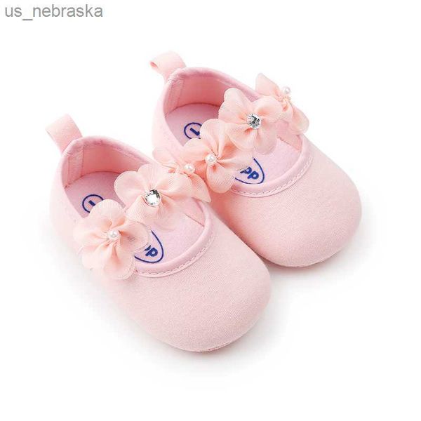 018M Criança Bebê Menina Sola Macia Sapatos Princesa adorável estilo flor Infantil Prewalker Sapatos de Bebê Recém-nascido para meninas L230518