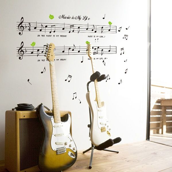 Kreative Neue Design Musik Personal Wand Aufkleber Musical Note Aufkleber Wohnzimmer Kinderzimmer Lernen Kunst Aufkleber Hause Dekoration