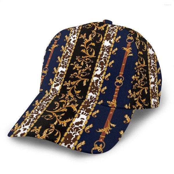 Cappellini a sfera NOISYDESIGNS Est Cap per donna Cappello da baseball modello Euporean vintage Cappelli regolabili con fiori dorati retrò