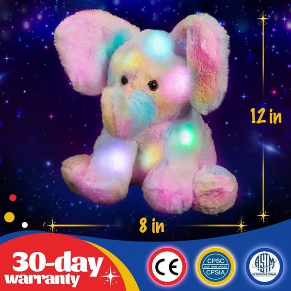 Brinquedos de pelúcia iluminados Ear Movement Music Bebê Animal Escondendo e procurando Gato Calmante Boneca Elefante Brinquedo Presente de Aniversário Infantil Animal de Estimação Elétrico 230601