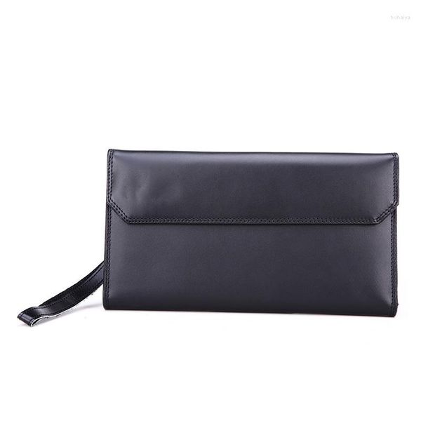 Brieftaschen Mode Echtes Leder Männer Kupplung Taschen Lange Mann Telefon Brieftasche Große Kapazität Männliche Geldbörse Karte Halter Männer Hand