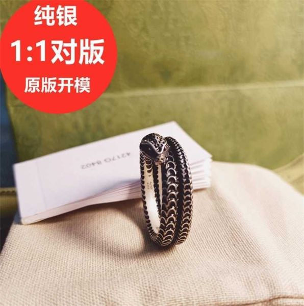 Дизайнерское ювелирное колье высококачественное кольцо 925 старой духовной змеи и та же пара персонализированного указательного кольца