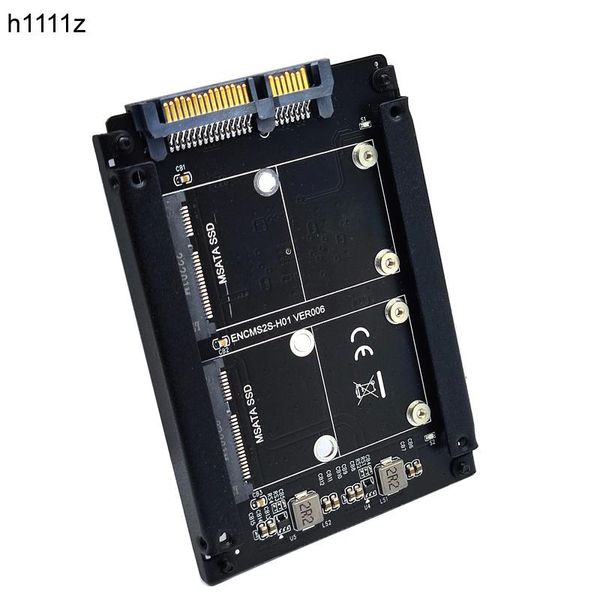 Schede Dual MSATA su Adattatore SATA MSATA a 2,5 SATA 3.0 6 Gbps Converter Card Scheda Indicatore LED MSATA SSD a 2,5 '' RISER SATA 3