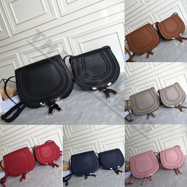 Moda Design de Marca Bolsa Feminina Couro de Couro Cloe Mini Bolsa Marcie Clássico Bolsa de Ombro Mensageiro Saddle Bags