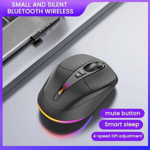Мыши Bluetooth 5,0, беспроводная мышь, перезаряжаемая бесшумная мультидуговая сенсорная мышь, ультратонкая волшебная мышь для ноутбука, Ipad, Mac, ПК, Macbook