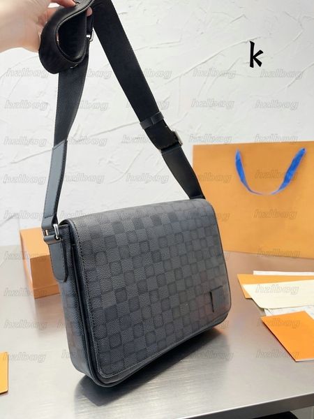 Bölge PM Tasarımcı Messenger Çantaları Damier Ebene Monogramları Çiçek Gri Kahverengi İş Evrak Çelenk Deri Tuval Omuz Çantası Flep Cüzdan Crossbody