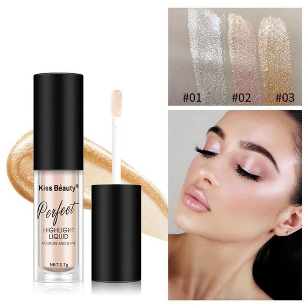 Liquid Highlighter Face Contouring Makeup Brightener Concealer Liquid Highlighter Primer Bronzer Face Glow Cosmetics