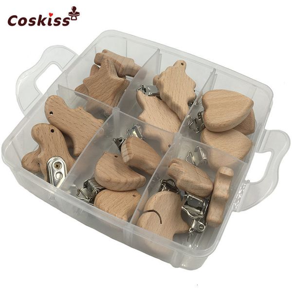 Baby Massaggiagengive Giocattoli Clip ciuccio in legno fai-da-te 18pc Clip ciuccio naturale in legno di faggio per animali Baby Massaggiagengive Giocattoli clip per capezzoli in legno 230601