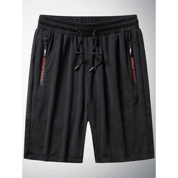 Moletom masculino verão malha preta respirável cabelo curto solto relaxado shorts de ginástica P230602