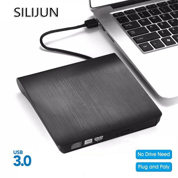 Azionamenti portatili USB 3.0 DVDROM CD ROM Drive ottico esterno SlimDisk Reader Desktop PC Laptop Tablet Promozione DVD Player