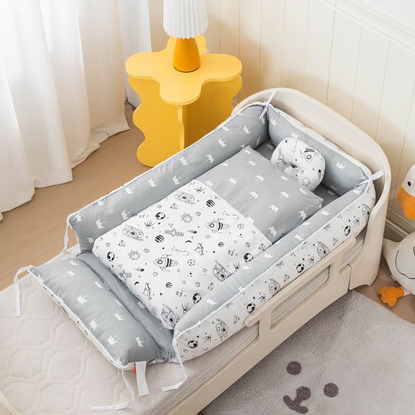 Bettgitter Neuestes Schlafnest für Babys, Kleinkinderwiege mit Decke Quilt Born Kinderbett 230601