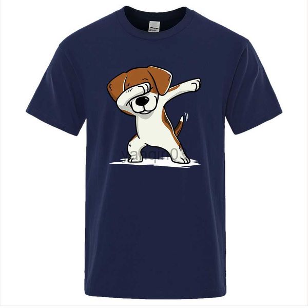 Camisetas masculinas Hip Hop Cool Dog Hip Hop Impresso Homem camisetas T Crewneck S-xxxl Roupas solteiras Breadia de camiseta respirável Man Casual Casual Camiseta J230602