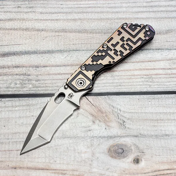 EVIL EYES Maßgeschneidertes Klappmesser MSC SMF Performance Series Vollständiger TC4-Titangriff Tanto M390-Klinge mit hoher Härte Starke Outdoor-EDC-Taktik-Überlebenswerkzeuge