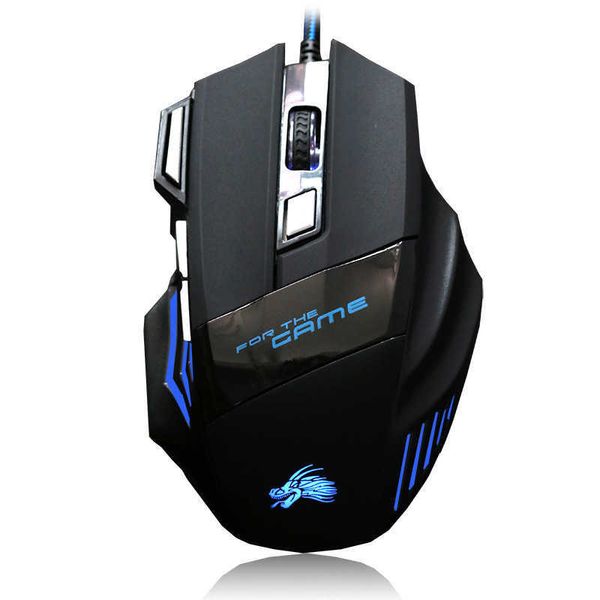 Profesyonel 5500 DPI Gaming Fare 7 Düğmeleri LED Optik USB Kablolu Fareler Pro Gamer Bilgisayar X3 Mousee6cm